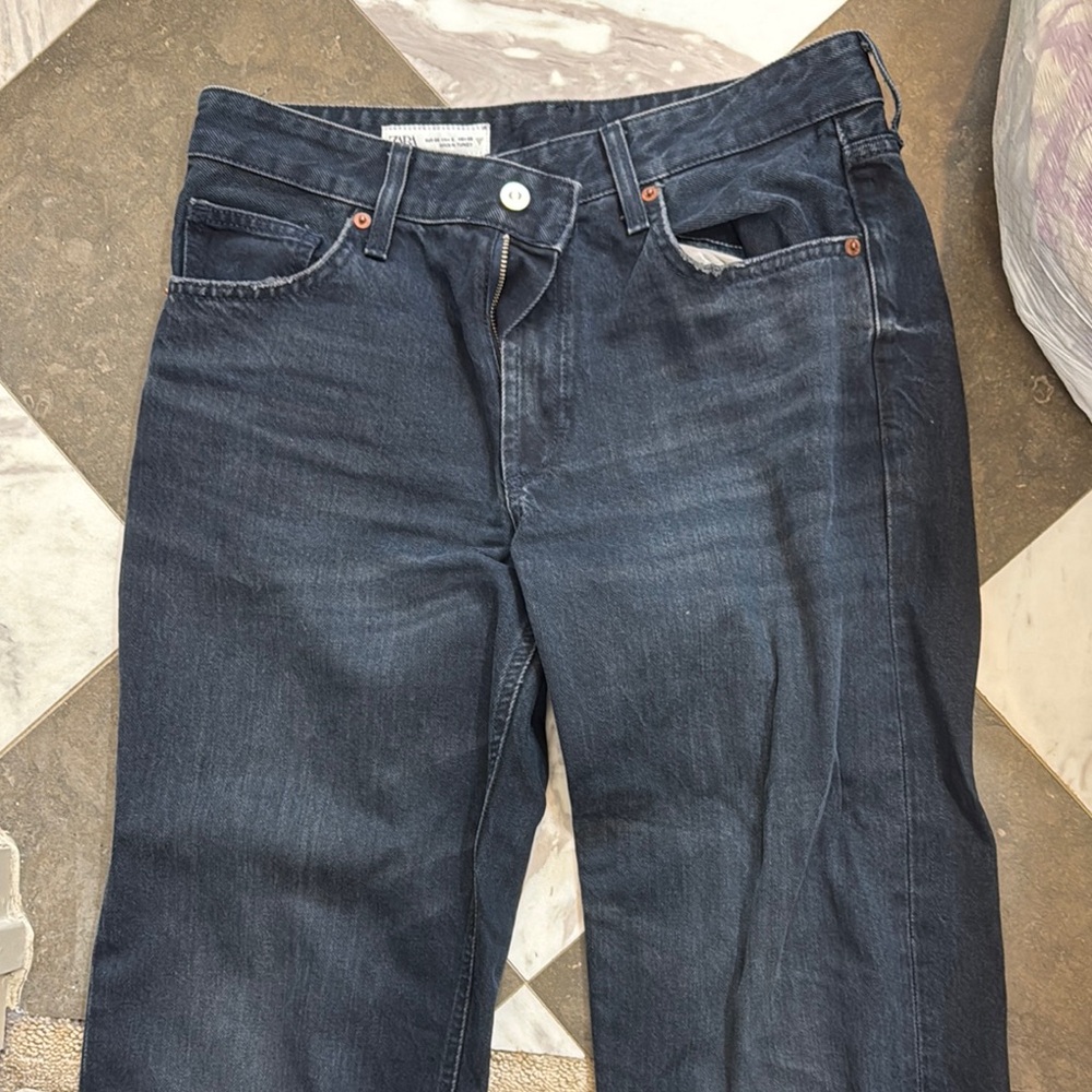 Zara Blue Straight Jeans Classic Style